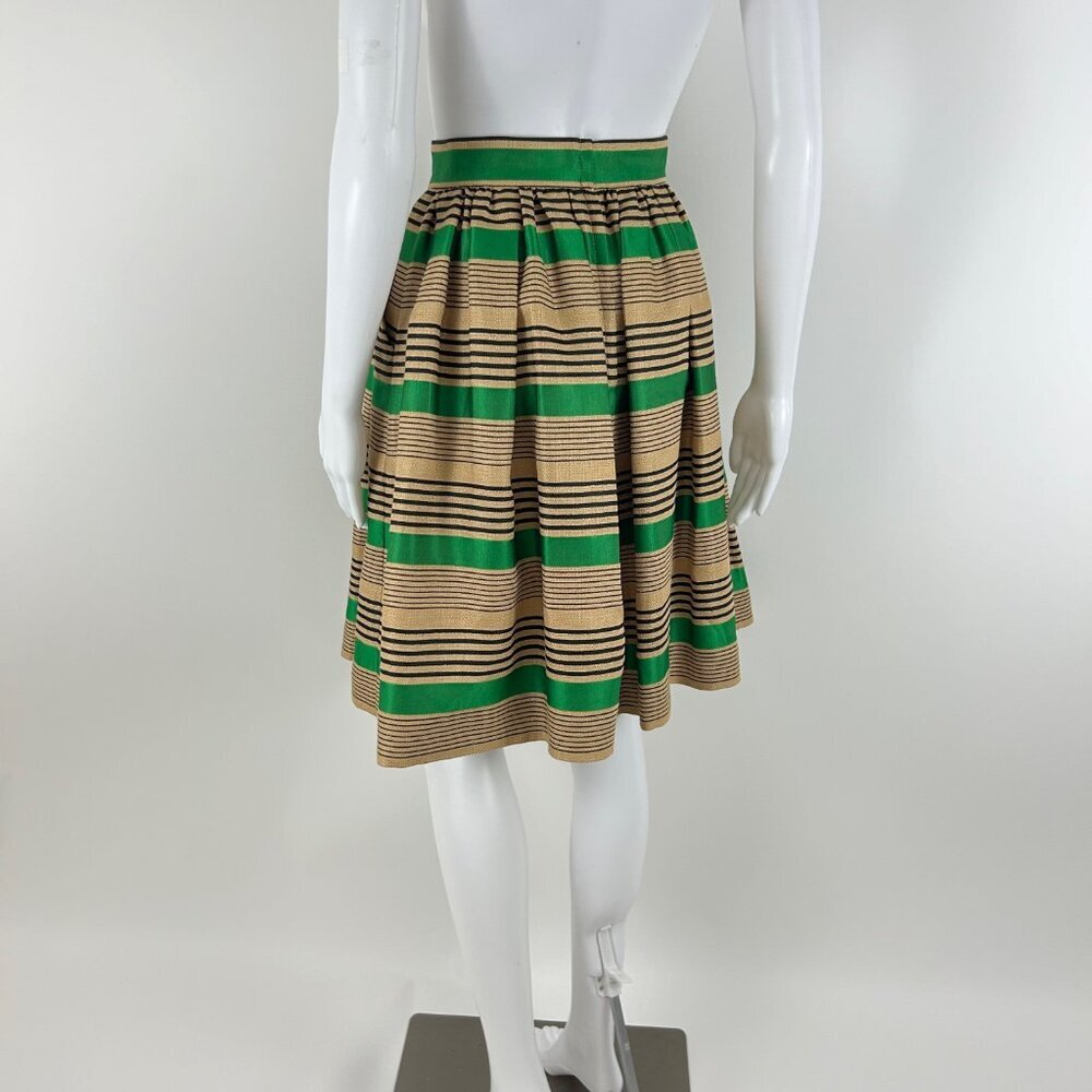 Dolce & Gabbana Green Striped Skirt - Picture 3 of 8